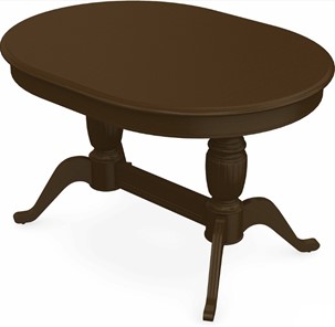 Кухонный раздвижной стол Леонардо-2 исп. Овал, тон 4 (Морилка/Эмаль) в Благовещенске