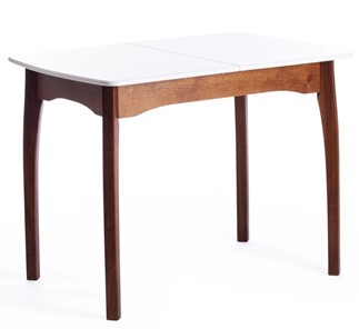 Кухонный раскладной стол Caterina, бук/мдф, 100+30x70x75, коричневый, белый арт.15856 в Благовещенске