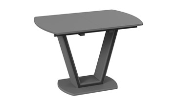 Раздвижной стол Дели Тип 2 (Серый софт, Стекло матовое серое) в Благовещенске