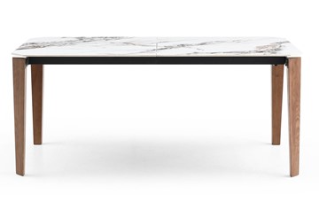 Кухонный стол раскладной DT8843CW (180) белый мрамор  керамика в Благовещенске
