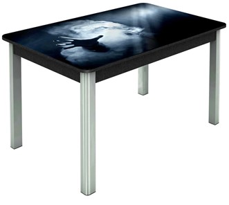Кухонный стол раскладной Гамбург исп. 1, ноги метал. крашеные №23 (Exclusive h165/черный) в Благовещенске
