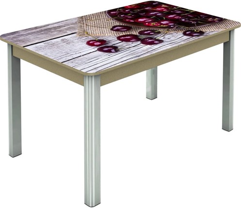 Раздвижной стол Гамбург исп.2 ноги метал. крашеные №23, Фотопечать (Фрукты №29) в Благовещенске - изображение