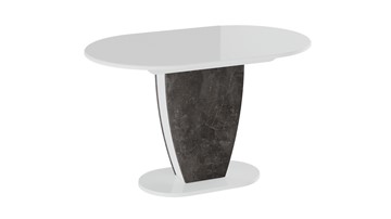 Кухонный раздвижной стол Монреаль тип 1 (Белый глянец/Моод темный) в Благовещенске
