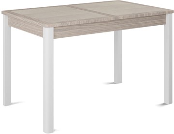 Кухонный стол раздвижной Ницца-1 ПЛ (ноги белые, плитка бежевая/лофт) в Благовещенске