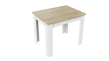 Кухонный раздвижной стол Промо тип 3 (Белый/Дуб сонома светлый) в Благовещенске