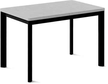 Кухонный стол раздвижной Токио-1L (ноги металлические черные, светлый цемент) в Благовещенске