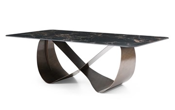 Кухонный стол DT9305FCI (240) черный керамика/бронзовый в Благовещенске - предосмотр