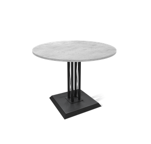 Обеденный стол SHT-TU6-BS2 / SHT-TT 90 ЛДСП (бетон чикаго светло-серый/черный) в Благовещенске