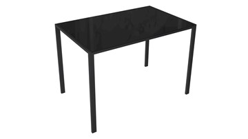 Обеденный стол Торрес тип 1 (Черный муар/Черный глянец) в Благовещенске