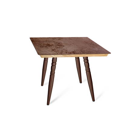 Кухонный стол SHT-TU15 (4 шт.)/ТT8 60/60 (медный металлик/прозрачный лак/коричневая сепия) в Благовещенске - изображение