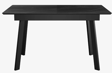 Стол раздвижной  DikLine SFH125 стекло Оптивайт Черный мрамор/подстолье черное в Благовещенске - предосмотр 1