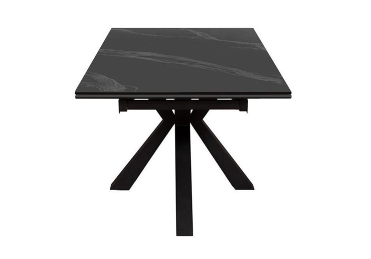 Стол обеденный раздвижной DikLine SFE160 Керамика Черный мрамор/подстолье черное/опоры черные (2 уп.) в Благовещенске - изображение 3