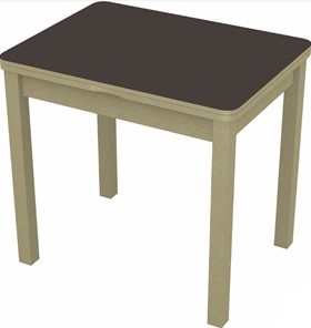 Кухонный стол раскладной Бари дерево №8 (стекло коричневое/дуб выбеленный) в Благовещенске