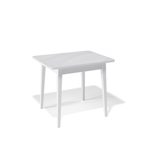 Кухонный раскладной стол Kenner 900M (Белый/Стекло белое глянец) в Благовещенске