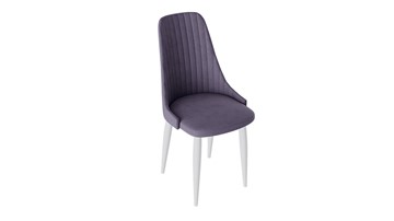 Кухонный стул Франк (конус) исп2 (Белый матовый/Микровелюр Фиолетовый) в Благовещенске
