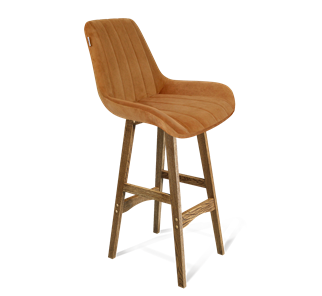 Барный стул SHT-ST37 / SHT-S65 (горчичный/дуб брашированный коричневый) в Благовещенске