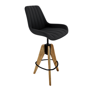 Барный стул SHT-ST37 / SHT-S92 (ночное затмение/браш.коричневый/черный муар) в Благовещенске
