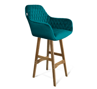 Барный стул SHT-ST38 / SHT-S65 (альпийский бирюзовый/дуб брашированный коричневый) в Благовещенске
