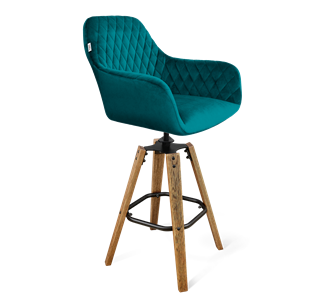 Барный стул SHT-ST38 / SHT-S93 (альпийский бирюзовый/браш.коричневый/черный муар) в Благовещенске