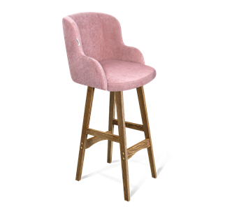 Барный стул SHT-ST39 / SHT-S65 (пыльная роза/дуб брашированный коричневый) в Благовещенске