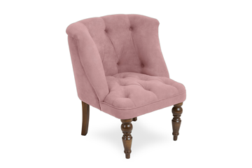 Мягкое кресло Бриджит розовый ножки коричневые в Благовещенске