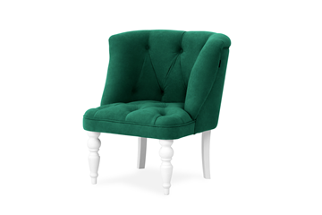 Кресло Бриджит зеленый ножки белые в Благовещенске