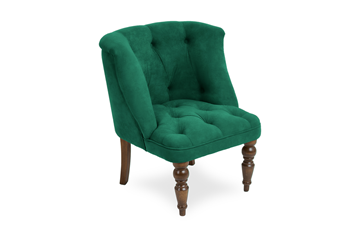 Кресло на ножках Бриджит зеленый ножки коричневые в Благовещенске