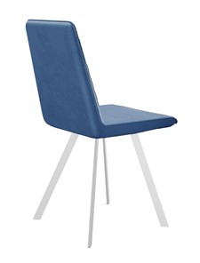 Обеденный стул 202, микровелюр B8 blue, ножки белые в Благовещенске - предосмотр 2