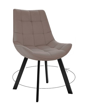 Мягкий стул 263 Поворотный, Микровелюр B5 Latte / опоры черные в Благовещенске - изображение