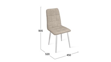 Обеденный стул Аспен К1С (Белый матовый/Микровелюр Duna Brilliant) в Благовещенске - предосмотр 5