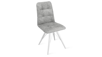 Кухонный стул Аспен К3 (Белый матовый/Микровелюр Wellmart Silver) в Благовещенске - предосмотр