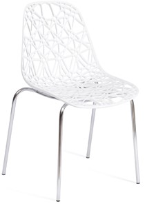 Обеденный стул CRISPY (mod. 61) 44x56.5x80 White (белый) 11954/хром арт.20083 в Благовещенске