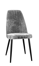 Кухонный стул DikLine 326 микровелюр M13 светло-серый, ножки черные в Благовещенске