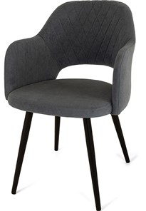 Обеденный стул Эспрессо-2, ноги черные круглые XL (R32)/велюр T177 Графит в Благовещенске