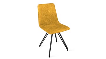 Обеденный стул Хьюго К4 (Черный муар/Микровелюр Wellmart Yellow) в Благовещенске