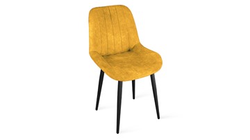 Кухонный стул Марвел Исп. 2 К1С (Черный муар/Микровелюр Wellmart Yellow) в Благовещенске