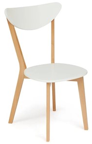 Обеденный стул MAXI (Макси), бук/МДФ 86x48,5x54,5 Белый/Натуральный Бук арт.19584 в Благовещенске