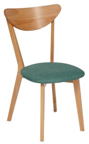 Обеденный стул MAXI (Макси), бук/ткань 86x48,5x54,5 Морская волна/ натуральный бук арт.19590 в Благовещенске - предосмотр