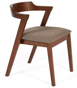 Обеденный стул VERSA (Верса) бук/ткань 54,5x56x74 Коричневый (2 шт) арт.13988 в Благовещенске
