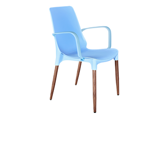 Обеденный стул SHT-ST76/S424-С (голубой/темный орех) в Благовещенске