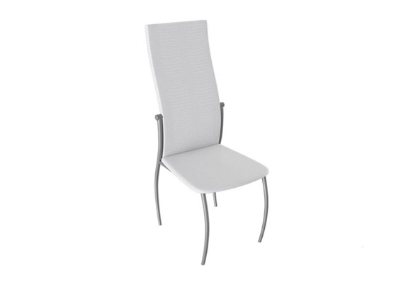 Обеденный стул Комфорт-М, цвет Эмаль Бриллиант, Белый Аллигатор к/з 218 (белый) в Благовещенске - изображение