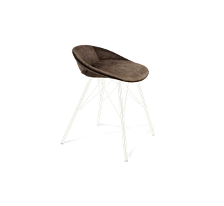 Обеденный стул SHT-ST19-SF1 / SHT-S37 (кофейный трюфель/белый муар) в Благовещенске