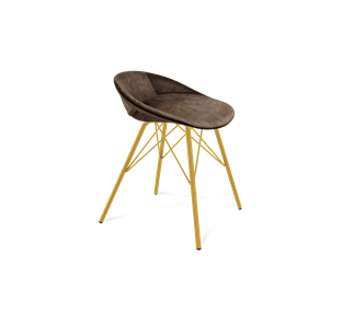Обеденный стул SHT-ST19-SF1 / SHT-S37 (кофейный трюфель/золото) в Благовещенске