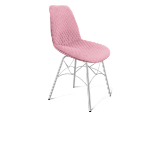 Обеденный стул SHT-ST29-С22 / SHT-S107 (розовый зефир/хром лак) в Благовещенске