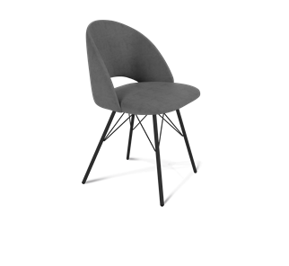 Обеденный стул SHT-ST34 / SHT-S37 (платиново-серый/черный муар) в Благовещенске