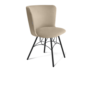 Обеденный стул SHT-ST36 / SHT-S100 (ванильный крем/черный муар) в Благовещенске