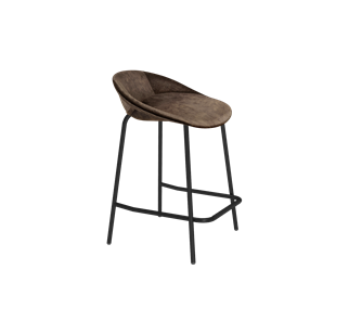 Полубарный стул SHT-ST19-SF1 / SHT-S29P-1 (кофейный трюфель/черный муар) в Благовещенске