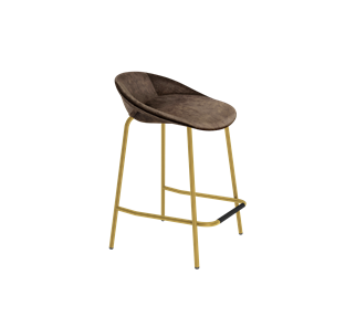 Полубарный стул SHT-ST19-SF1 / SHT-S29P-1 (кофейный трюфель/золото) в Благовещенске