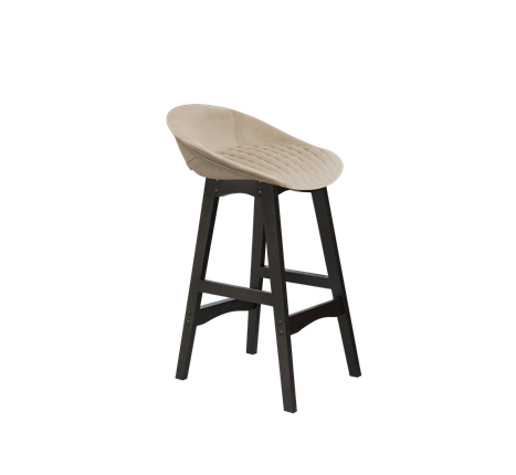 Полубарный стул SHT-ST19-SF1 / SHT-S65-1 (ванильный крем/венге) в Благовещенске - изображение