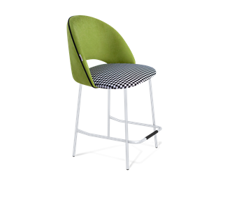 Полубарный стул SHT-ST34-3 / SHT-S29P-1 (оливковый/гусиная лапка/хром лак) в Благовещенске